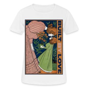 Art Nouveau Maternité Amour - T-shirt respirant Femme - blanc - Devant - AI Model Female 172 dark (172cm)