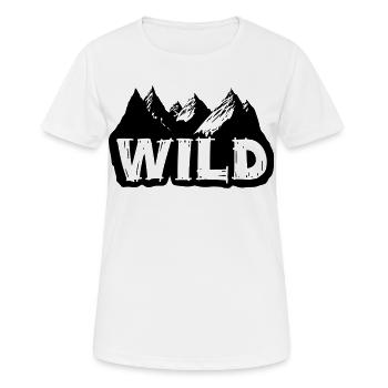 Into the Wild [Schwarz] - Frauen T-Shirt atmungsaktiv - Weiß - Vorne - AI Model Female 172 dark (172cm)