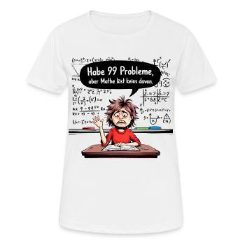 Mathe-Probleme - Frauen T-Shirt atmungsaktiv - Weiß - Vorne - AI Model Female 172 dark (172cm)