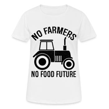 no farmers no food future agriculture farmer - Women's Breathable T-Shirt - white - Front - AI Model Female 172 dark (172cm)
