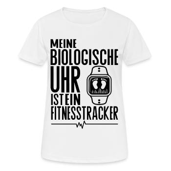 Meine biologische Uhr ist ein Fitnesstracker - Frauen T-Shirt atmungsaktiv - Weiß - Vorne - AI Model Female 172 dark (172cm)