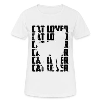 Amoureux des chats - T-shirt respirant Femme - blanc - Devant - AI Model Female 172 dark (172cm)