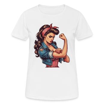 Strong Confident Woman Rockabilly Gift - Women's Breathable T-Shirt - white - Front - AI Model Female 172 dark (172cm)