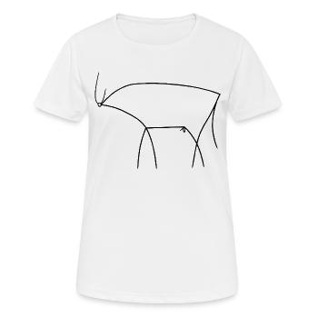 Stier - Frauen T-Shirt atmungsaktiv - Weiß - Vorne - AI Model Female 172 dark (172cm)