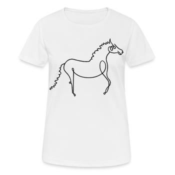Horse - Women's Breathable T-Shirt - white - Front - AI Model Female 172 dark (172cm)