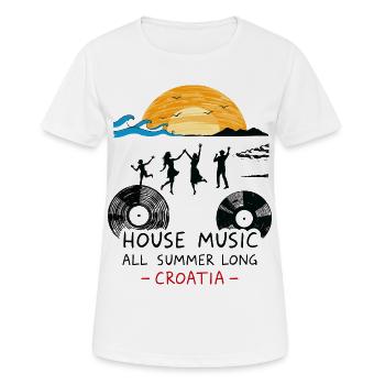 Croatie House Music - T-shirt respirant Femme - blanc - Devant - AI Model Female 172 dark (172cm)