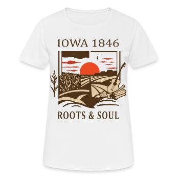Farmer. Wurzeln und Seele - Frauen T-Shirt atmungsaktiv - Weiß - Vorne - AI Model Female 172 dark (172cm)