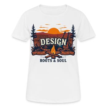 Roots and Soul - Women's Breathable T-Shirt - white - Front - AI Model Female 172 dark (172cm)