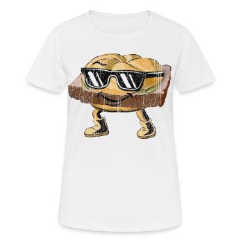 Leberkas Le.Ka.Se.Mi.Gu–charakter mit Sonnenbrille - Frauen T-Shirt atmungsaktiv - Weiß - Vorne - AI Model Female 172 dark (172cm)