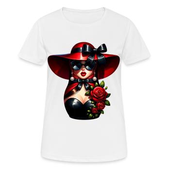 Fille russe ! Matriochka Russe pour Russes - T-shirt respirant Femme - blanc - Devant - AI Model Female 172 dark (172cm)