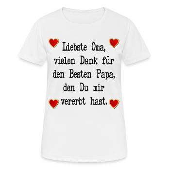 OMA PAPA PRÄGUNGEN PSYCHOLOGIE - Frauen T-Shirt atmungsaktiv - Weiß - Vorne - AI Model Female 172 dark (172cm)