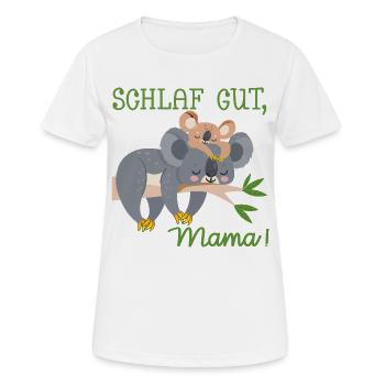 SCHLAFLOSE MAMA MUTTERTAG BABY KOALA - Frauen T-Shirt atmungsaktiv - Weiß - Vorne - AI Model Female 172 dark (172cm)