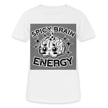 Spicy Brain Energy – cute & chaotic! - Frauen T-Shirt atmungsaktiv - Weiß - Vorne - AI Model Female 172 dark (172cm)