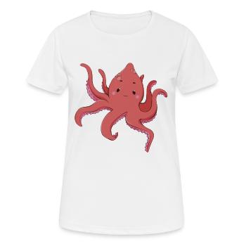 Oktopus - Frauen T-Shirt atmungsaktiv - Weiß - Vorne - AI Model Female 172 dark (172cm)