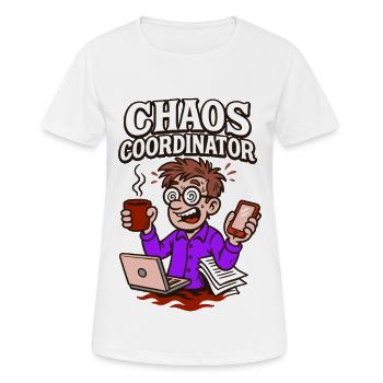 Chaos im Griff – irgendwie. - Frauen T-Shirt atmungsaktiv - Weiß - Vorne - AI Model Female 172 dark (172cm)