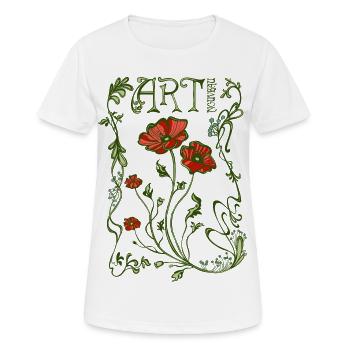Art nouveau Jugendstil - Frauen T-Shirt atmungsaktiv - Weiß - Vorne - AI Model Female 172 dark (172cm)