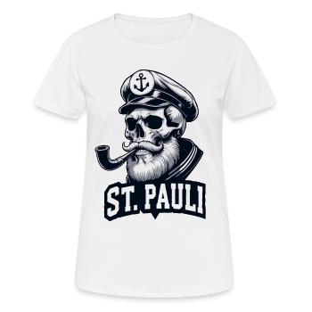 St.Pauli Kiez Hamburg Totenkopf Sankt Pauli - T-shirt respirant Femme - blanc - Devant - AI Model Female 172 dark (172cm)