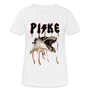 Angeln auf Hecht - Hecht Attacke - Frauen T-Shirt atmungsaktiv - Weiß - Vorne - AI Model Female 172 dark (172cm)