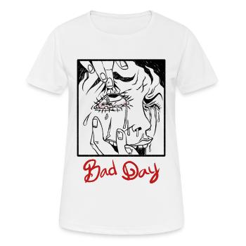 bad day - T-shirt respirant Femme - blanc - Devant - AI Model Female 172 dark (172cm)