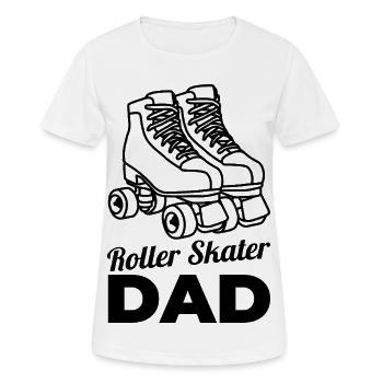 Rollschuhläufer Papa - Frauen T-Shirt atmungsaktiv - Weiß - Vorne - AI Model Female 172 dark (172cm)