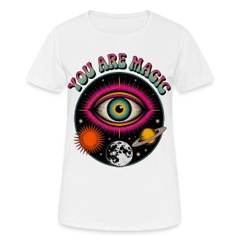 Vous êtes magique - T-shirt respirant Femme - blanc - Devant - AI Model Female 172 dark (172cm)