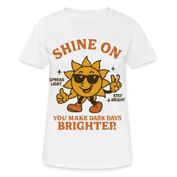 Sonnenschein gegen Traurigkeit Mental Health - Frauen T-Shirt atmungsaktiv - Weiß - Vorne - AI Model Female 172 dark (172cm)