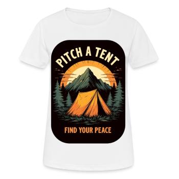 Camping - Plantez votre tente, trouvez votre tranquillité - T-shirt respirant Femme - blanc - Devant - AI Model Female 172 dark (172cm)