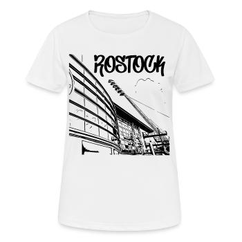 Rostock Stadium View - Women's Breathable T-Shirt - white - Front - AI Model Female 172 dark (172cm)