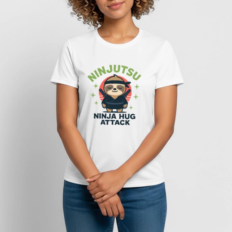 Ninja Cuddle Sloth HugAttack Women's Breathable T-Shirt