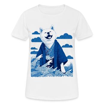 Shibu Kimono - T-shirt respirant Femme - blanc - Devant - AI Model Female 172 dark (172cm)