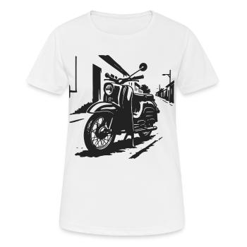 La poésie de rue sur deux roues - T-shirt respirant Femme - blanc - Devant - AI Model Female 172 dark (172cm)
