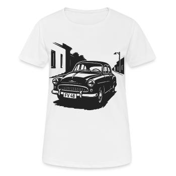 Le charme des classiques de la rue - T-shirt respirant Femme - blanc - Devant - AI Model Female 172 dark (172cm)