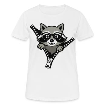 Curious raccoon - Women's Breathable T-Shirt - white - Front - AI Model Female 172 dark (172cm)