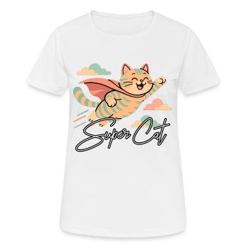 Super Cat British Shorthair Tiger Gift - Women's Breathable T-Shirt - white - Front - AI Model Female 172 dark (172cm)