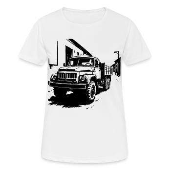 ZIL – Kraft auf Rädern - Frauen T-Shirt atmungsaktiv - Weiß - Vorne - AI Model Female 172 dark (172cm)