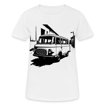 Transport-Kult Ostklassiker - Frauen T-Shirt atmungsaktiv - Weiß - Vorne - AI Model Female 172 dark (172cm)