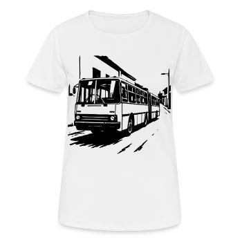 Légende de l’autobus du bloc de l’Est - T-shirt respirant Femme - blanc - Devant - AI Model Female 172 dark (172cm)