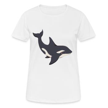 Killer whale - Women's Breathable T-Shirt - white - Front - AI Model Female 172 dark (172cm)