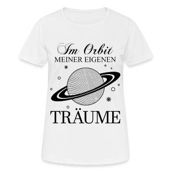 Saturn / The Ringed Planet / Planet of the Rings - Women's Breathable T-Shirt - white - Front - AI Model Female 172 dark (172cm)