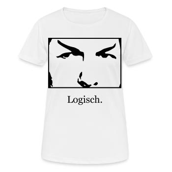 Logisch - Frauen T-Shirt atmungsaktiv - Weiß - Vorne - AI Model Female 172 dark (172cm)