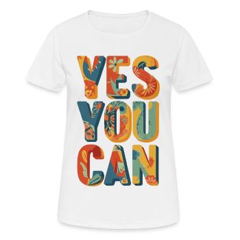 Positive vibes - Frauen T-Shirt atmungsaktiv - Weiß - Vorne - AI Model Female 172 dark (172cm)