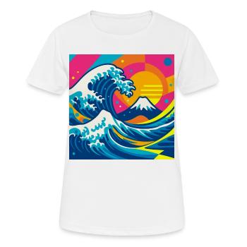 Die (fast) weise Welle - Frauen T-Shirt atmungsaktiv - Weiß - Vorne - AI Model Female 172 dark (172cm)