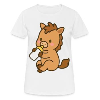 Piquets avec bouteille de lait - T-shirt respirant Femme - blanc - Devant - AI Model Female 172 dark (172cm)