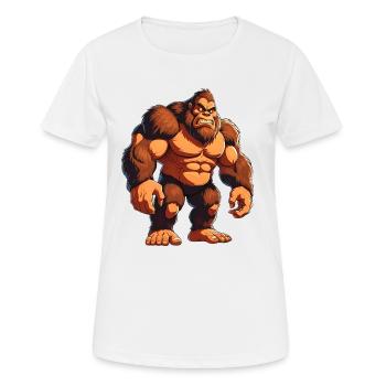 Fierce Gorilla Warrior Illustration - Women's Breathable T-Shirt - white - Front - AI Model Female 172 dark (172cm)