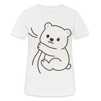 Kuschel-Eisbärbaby - Frauen T-Shirt atmungsaktiv - Weiß - Vorne - AI Model Female 172 dark (172cm)