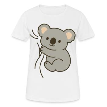 Kuschel-Koala - Frauen T-Shirt atmungsaktiv - Weiß - Vorne - AI Model Female 172 dark (172cm)