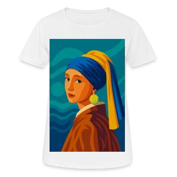 Die Jungfrau (in der Schwebe) - Frauen T-Shirt atmungsaktiv - Weiß - Vorne - AI Model Female 172 dark (172cm)