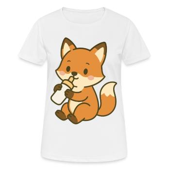 Durstiger Babyfuchs - Frauen T-Shirt atmungsaktiv - Weiß - Vorne - AI Model Female 172 dark (172cm)