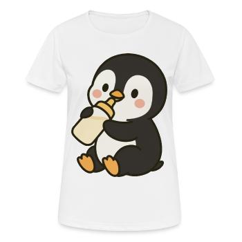 Flacon Pingouin - T-shirt respirant Femme - blanc - Devant - AI Model Female 172 dark (172cm)