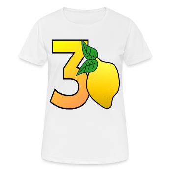 30e anniversaire - Trente ans - T-shirt respirant Femme - blanc - Devant - AI Model Female 172 dark (172cm)